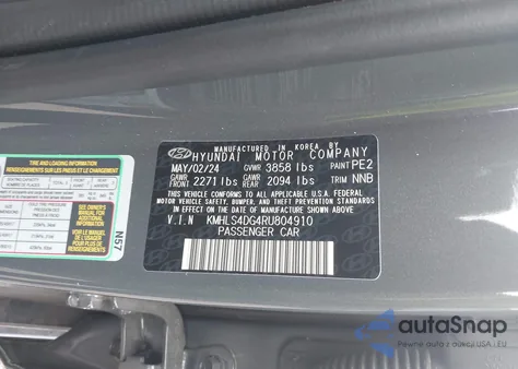 2024 Hyundai Elantra Sel from USA, damaged, VIN KMHLS4DG4RU804910